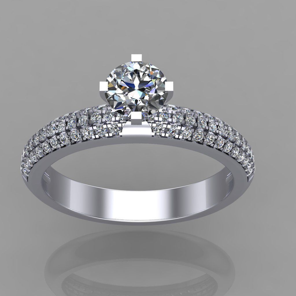 diamond ring 3D print model_1