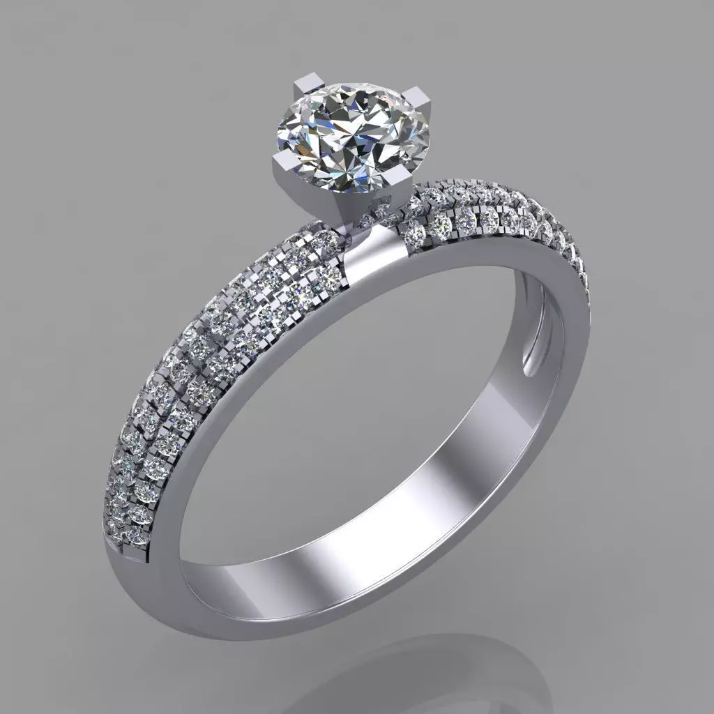 diamond ring 3D print model_0