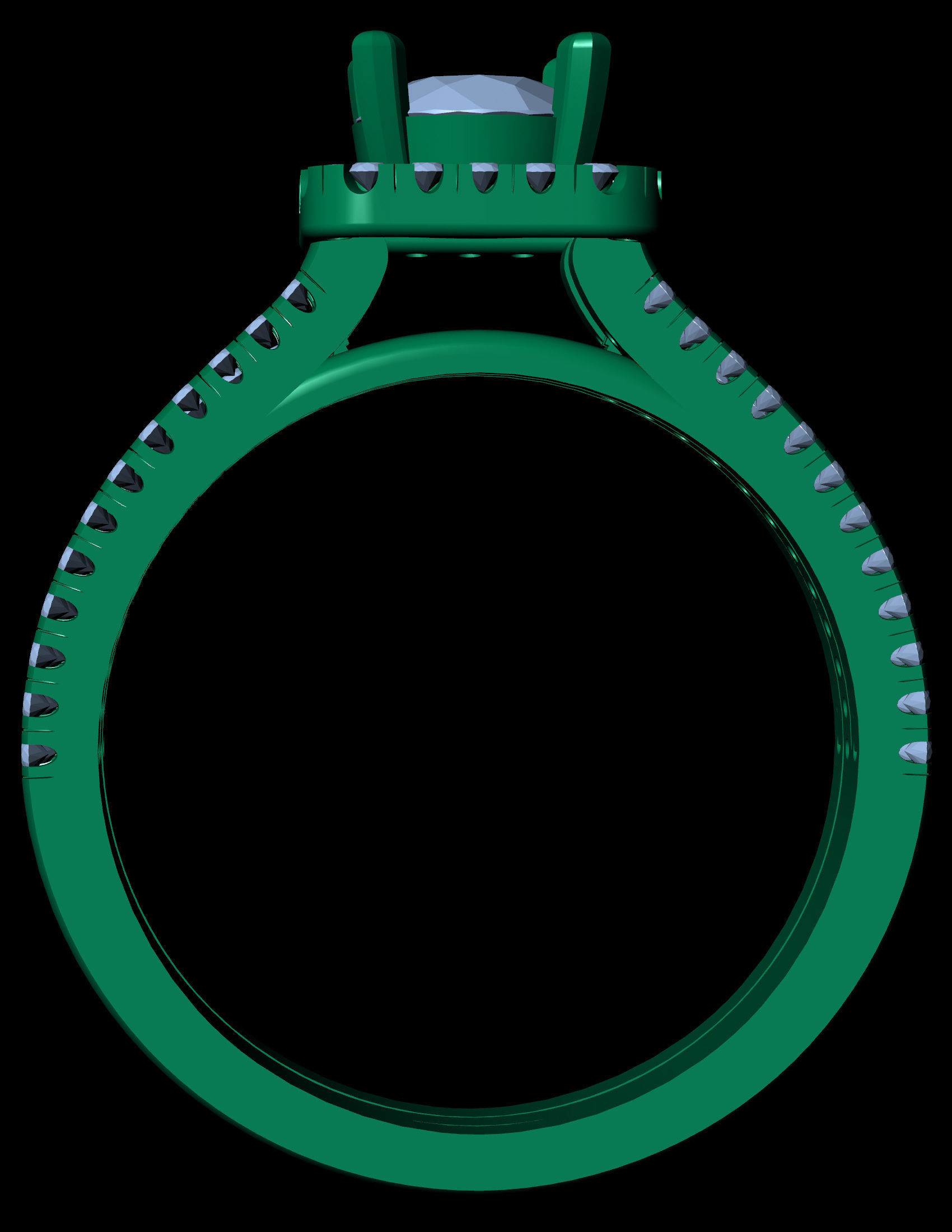 diamond ring 3D print model_5