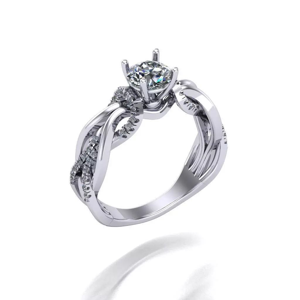 Diamond ring 3D print model_0