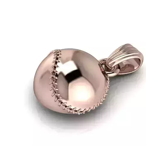 Hollow Baseball pendant necklace charm  9grams 