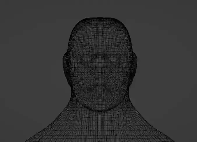 Simple Head Retopo 3D model
