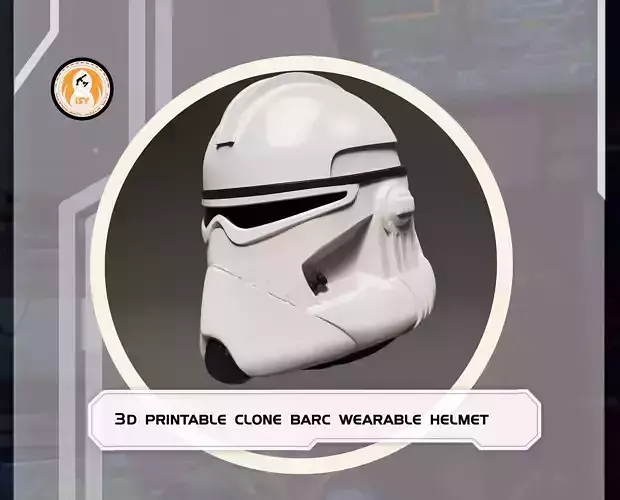 star wars 3d printable BARC trooper wearable helmet for cosplay 3D print model