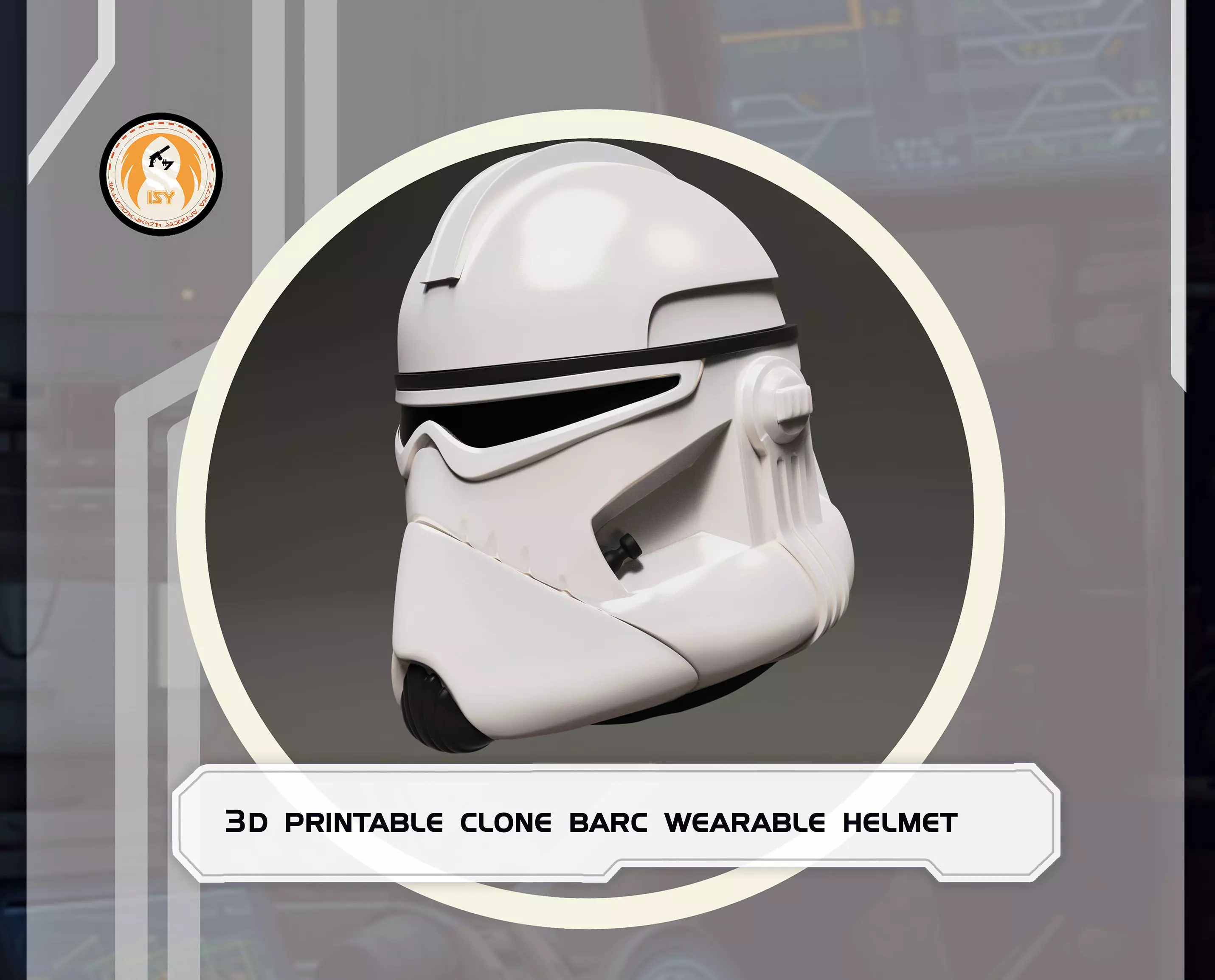 star wars 3d printable BARC trooper wearable helmet for cosplay 3D print model_0