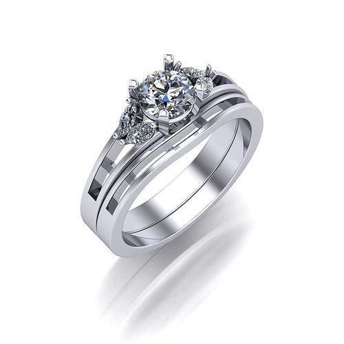 Wedding diamond ring 3D print model