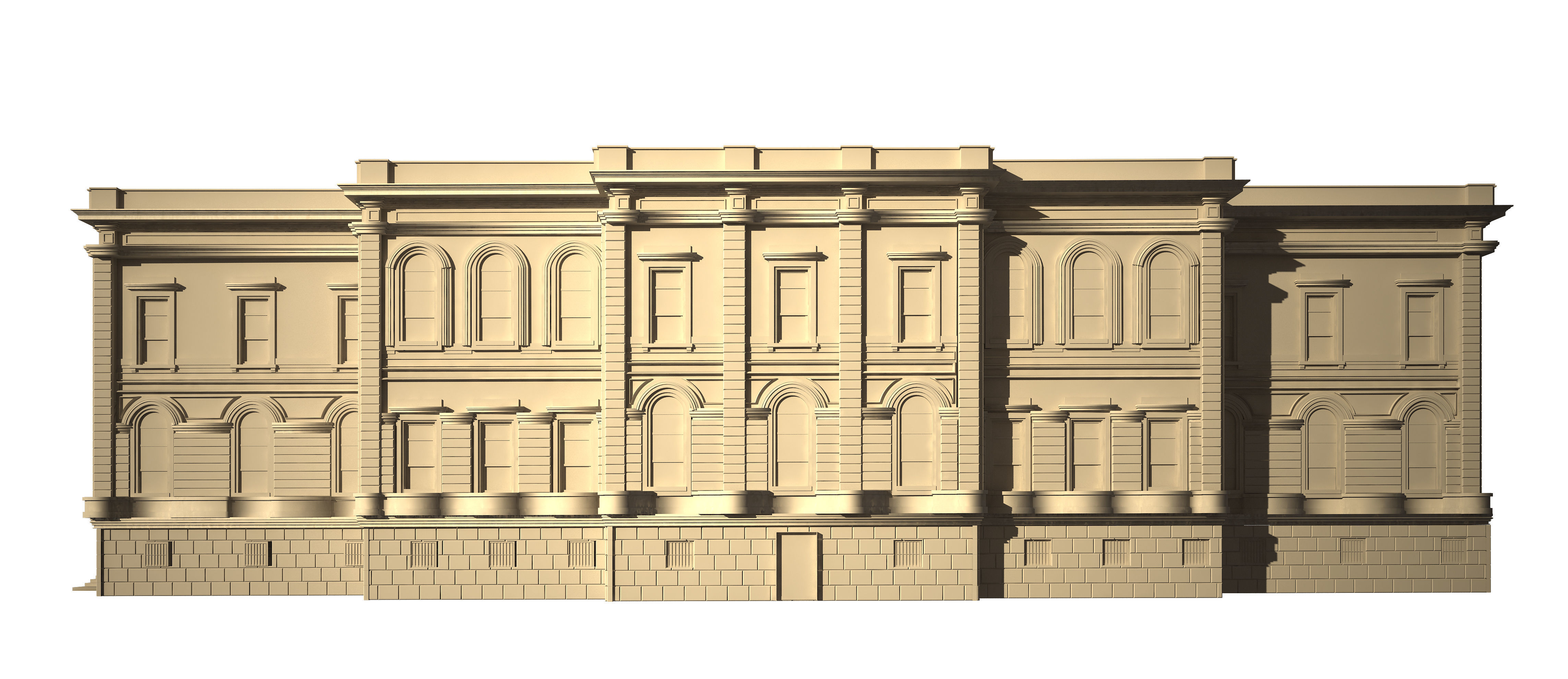 Macka Military Police Station Historical Building 3D model_2
