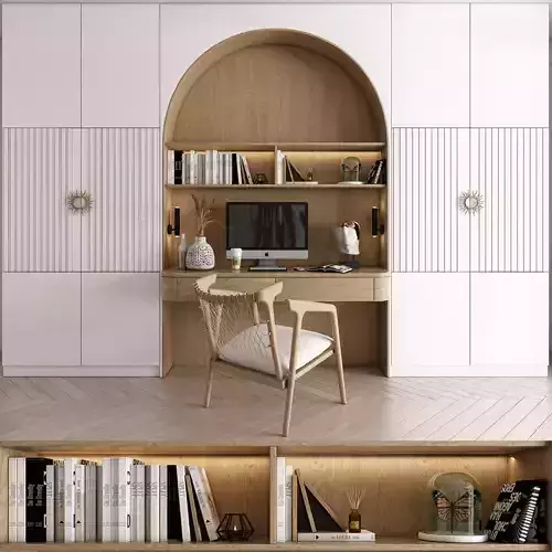 workplace decorative set - home office 3D model