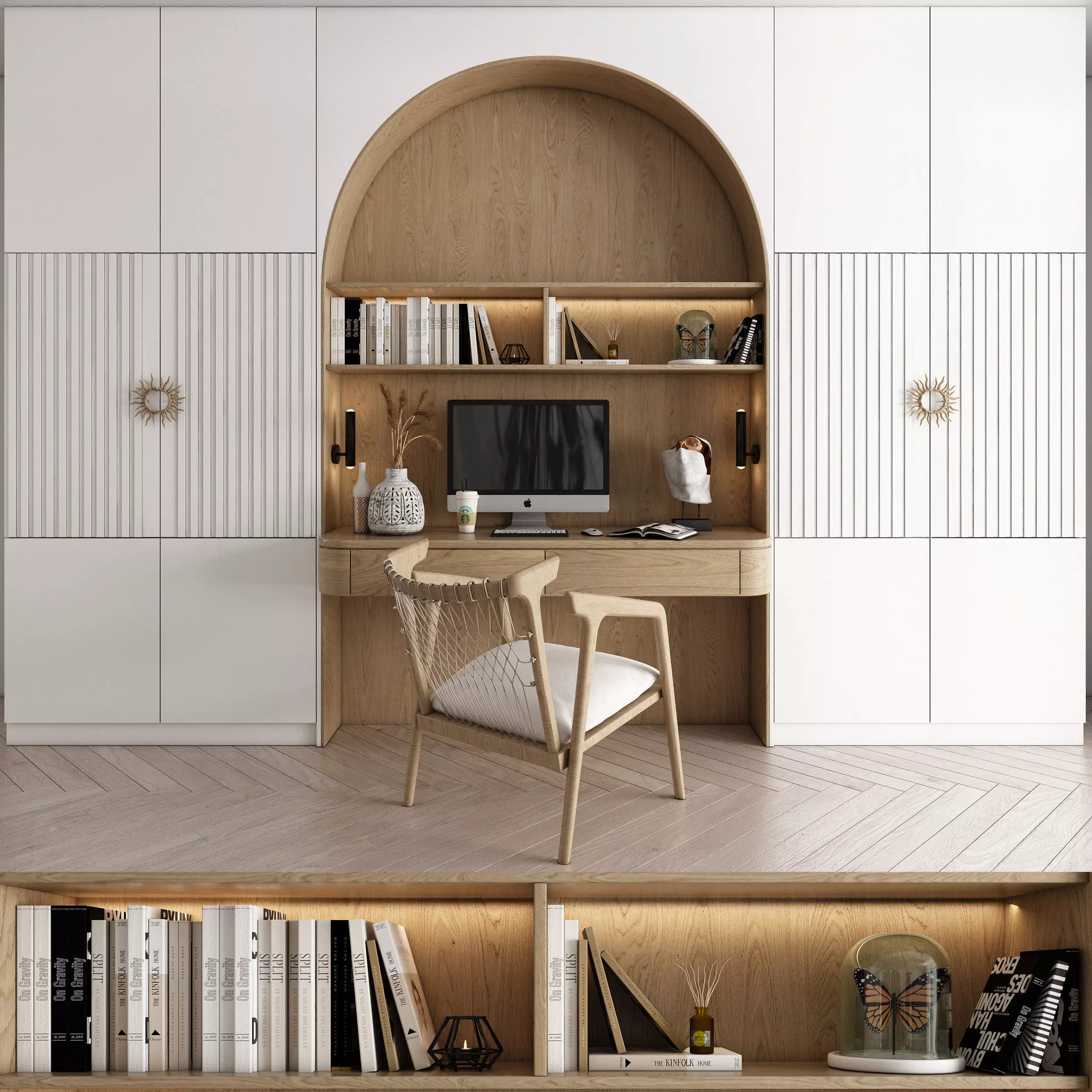 workplace decorative set - home office 3D model_0