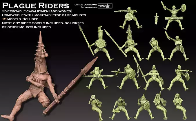 Plague Riders 3D print model