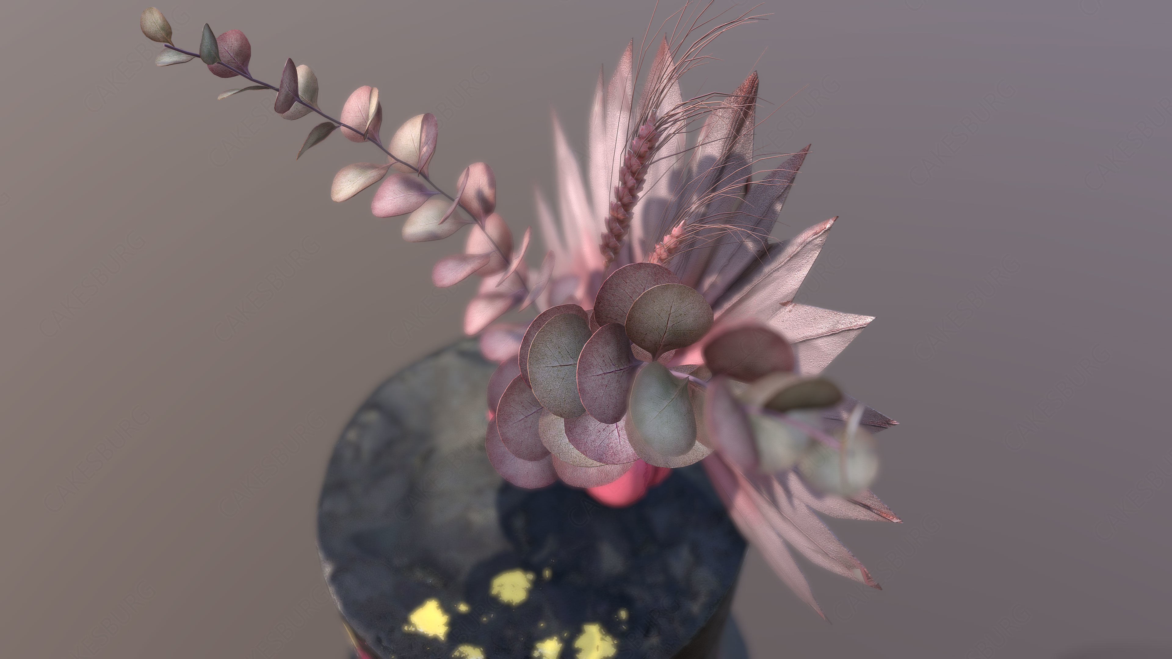 Elegant Galaxy Wedding Cake Low-poly 3D model_7