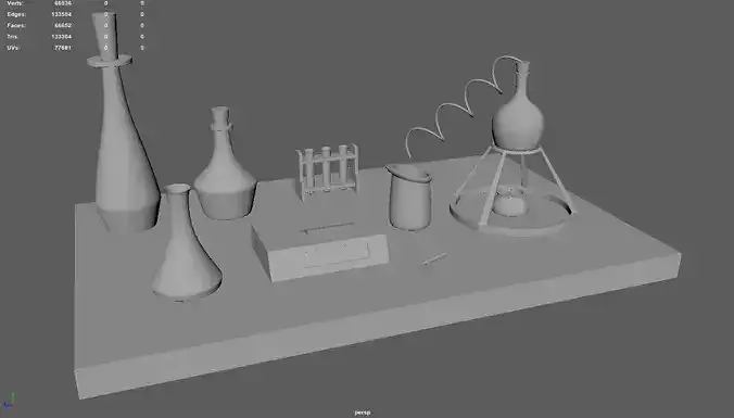 Laboratory Table Low-poly 3D model