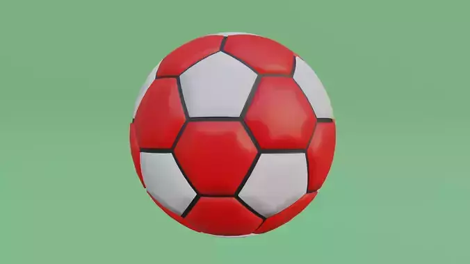 Red Soccer Ball