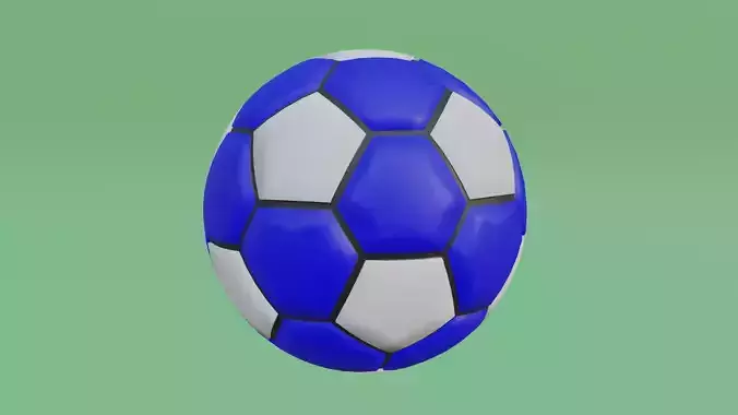 Blue Soccer Ball