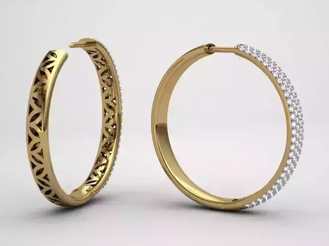 Hoop Diamonds Earrings