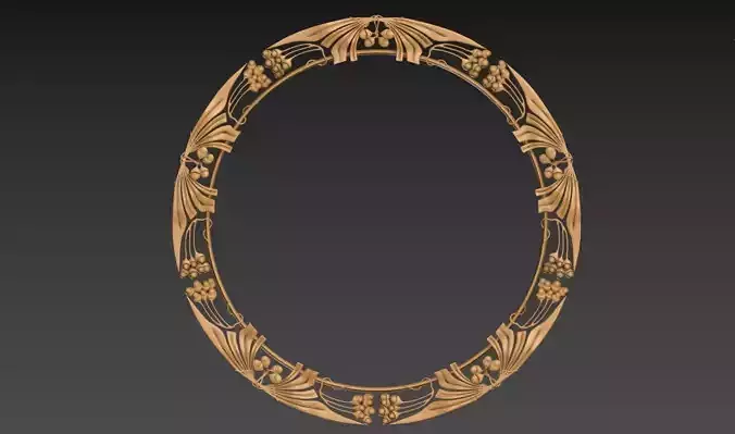 Art Nouveau circle frame 2