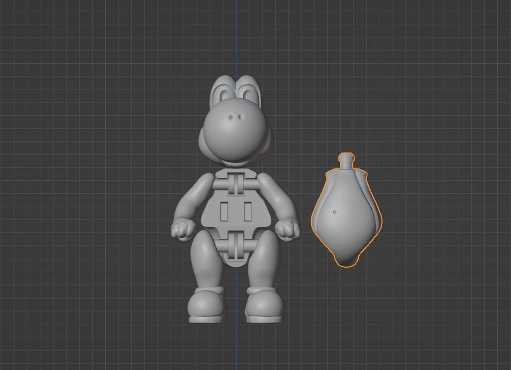 Articulated Yoshi Toy 3D print model_3