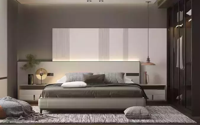 Modern Bedroom-07 3D model