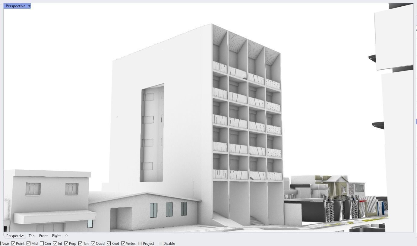 Apartments Building 3D model_9