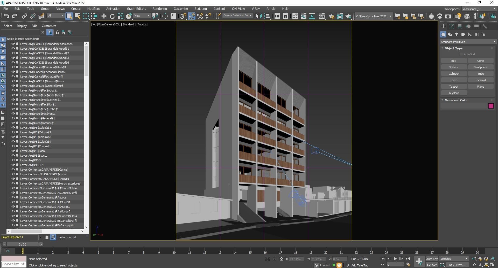 Apartments Building 3D model_13