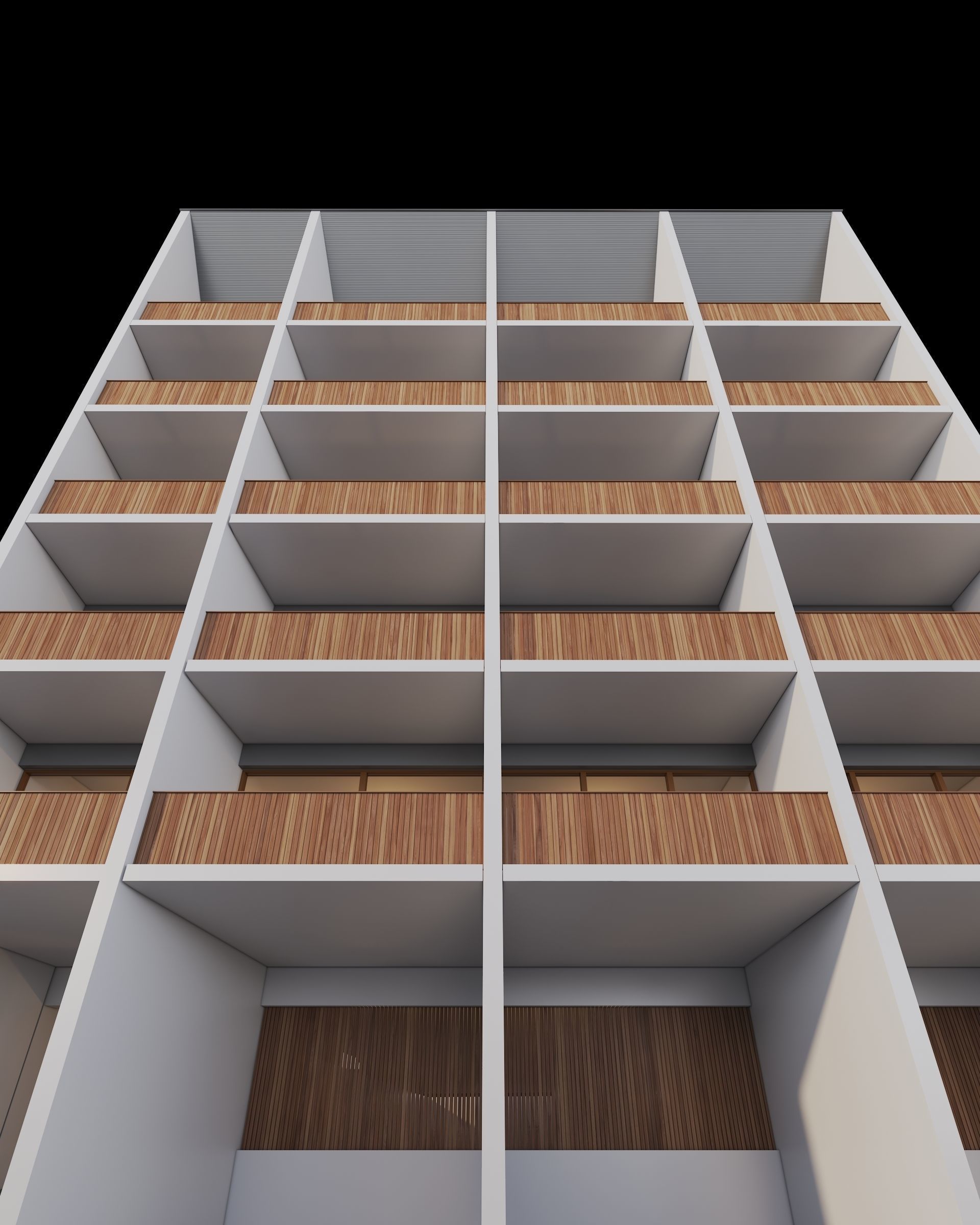 Apartments Building 3D model_3