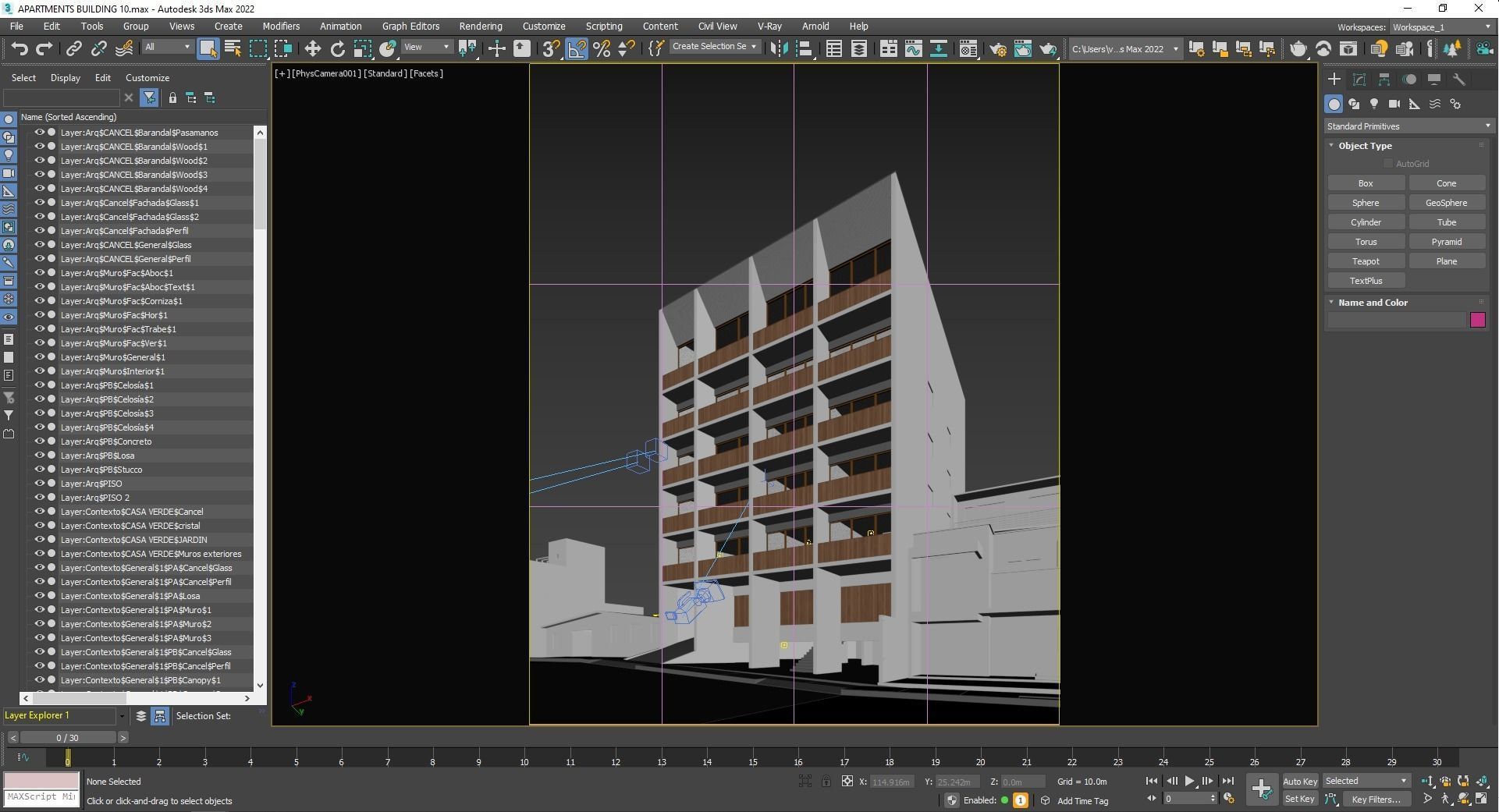 Apartments Building 3D model_12