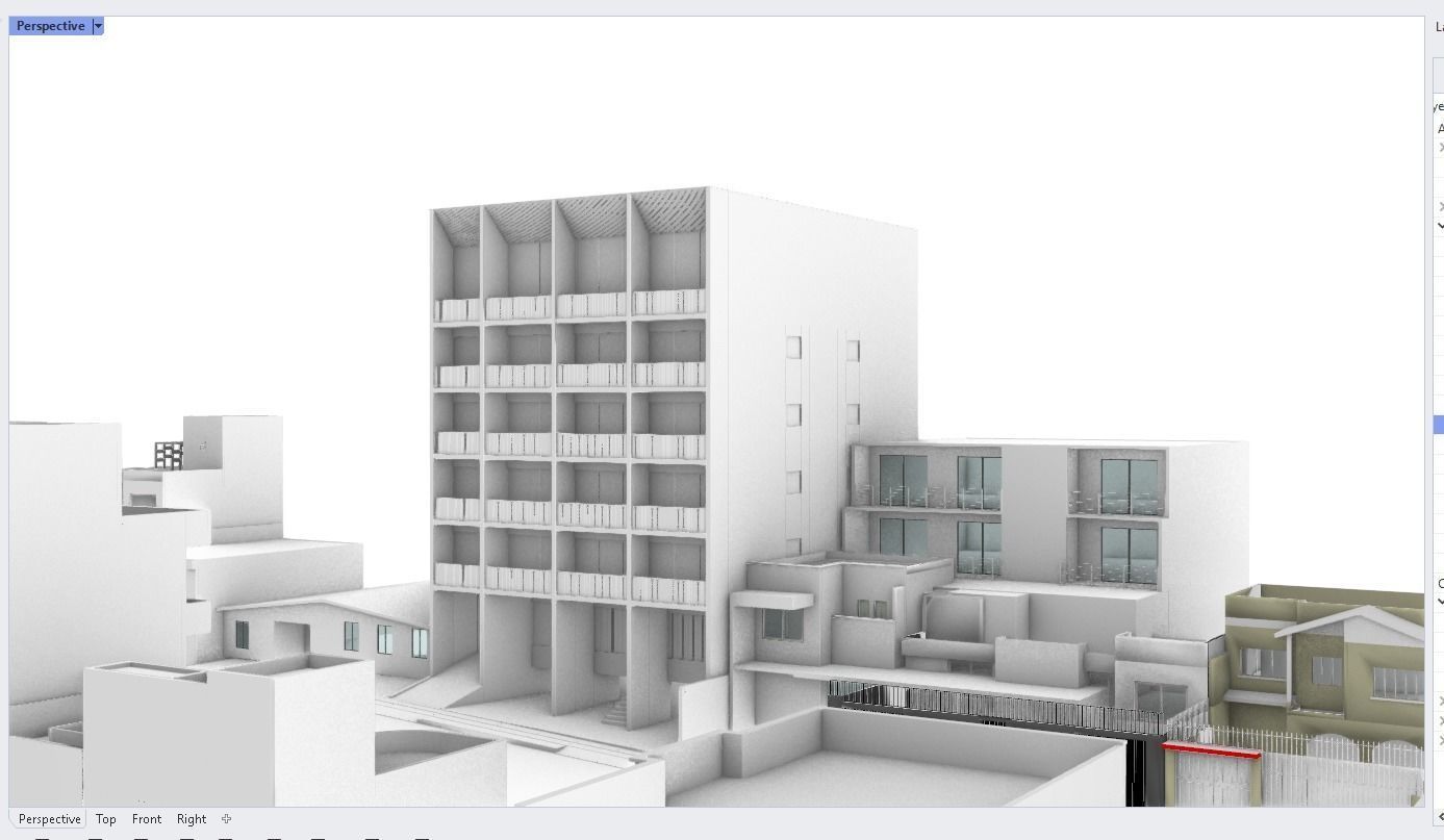 Apartments Building 3D model_14