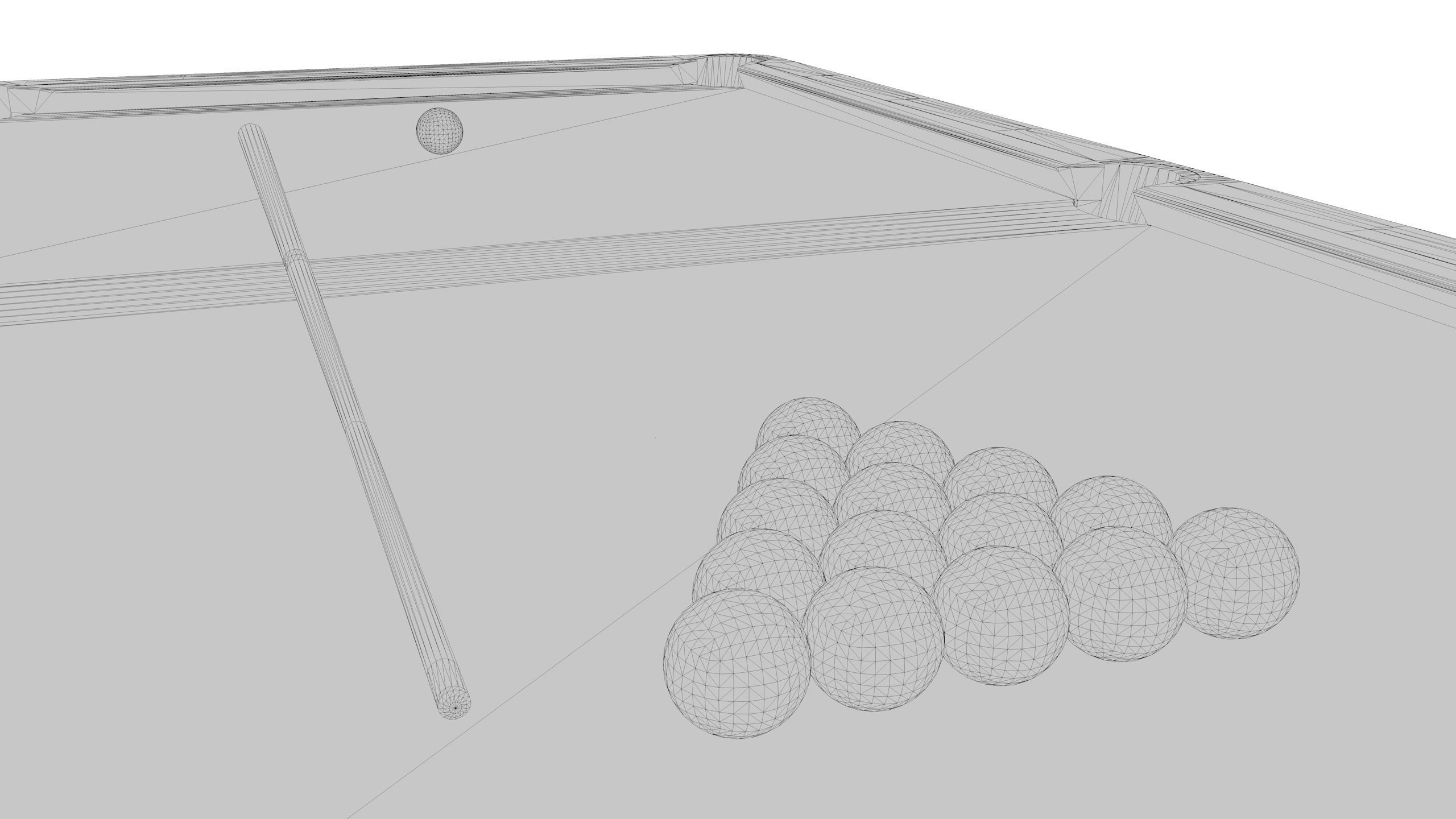 Billiard Pool Table Low-poly 3D model_11