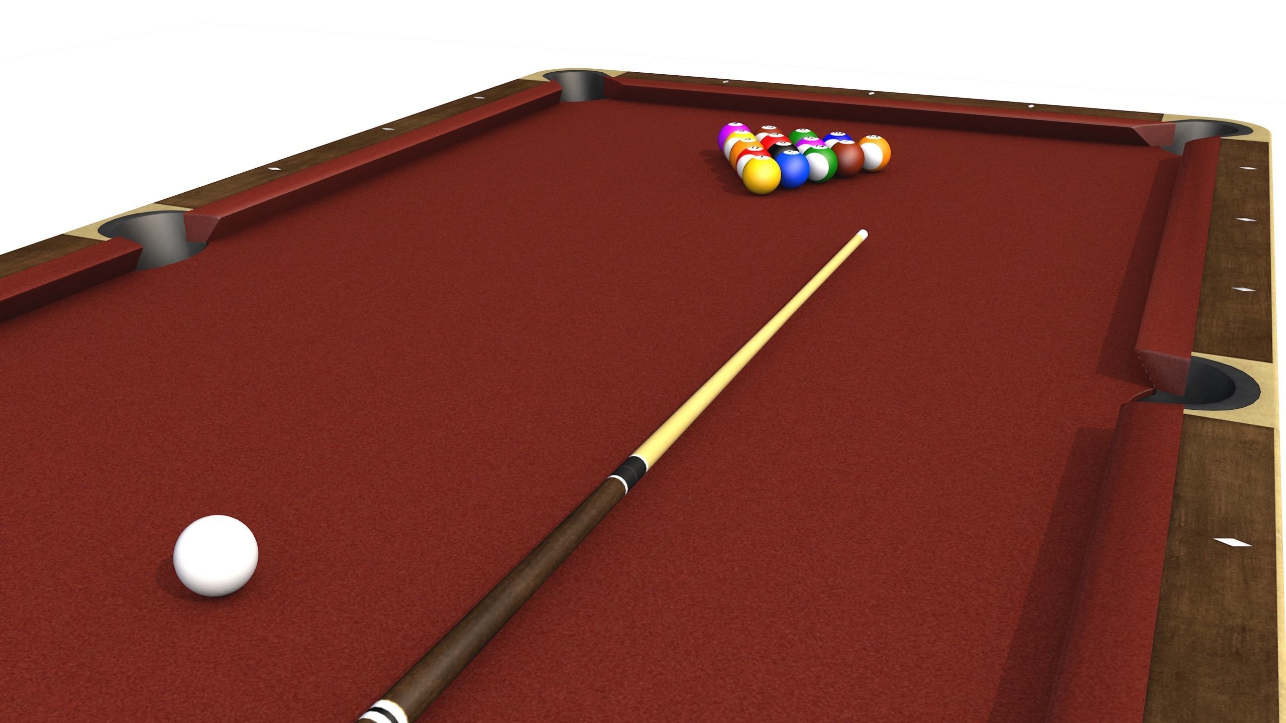 Billiard Pool Table Low-poly 3D model_4