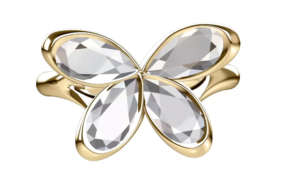 Butterfly Ring Anello Farfalla 3D print model