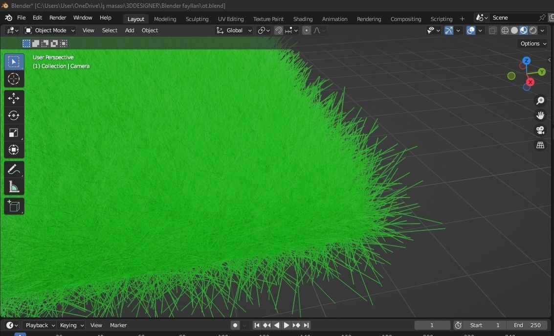 Lowpoly Grass Free low-poly 3D model_4