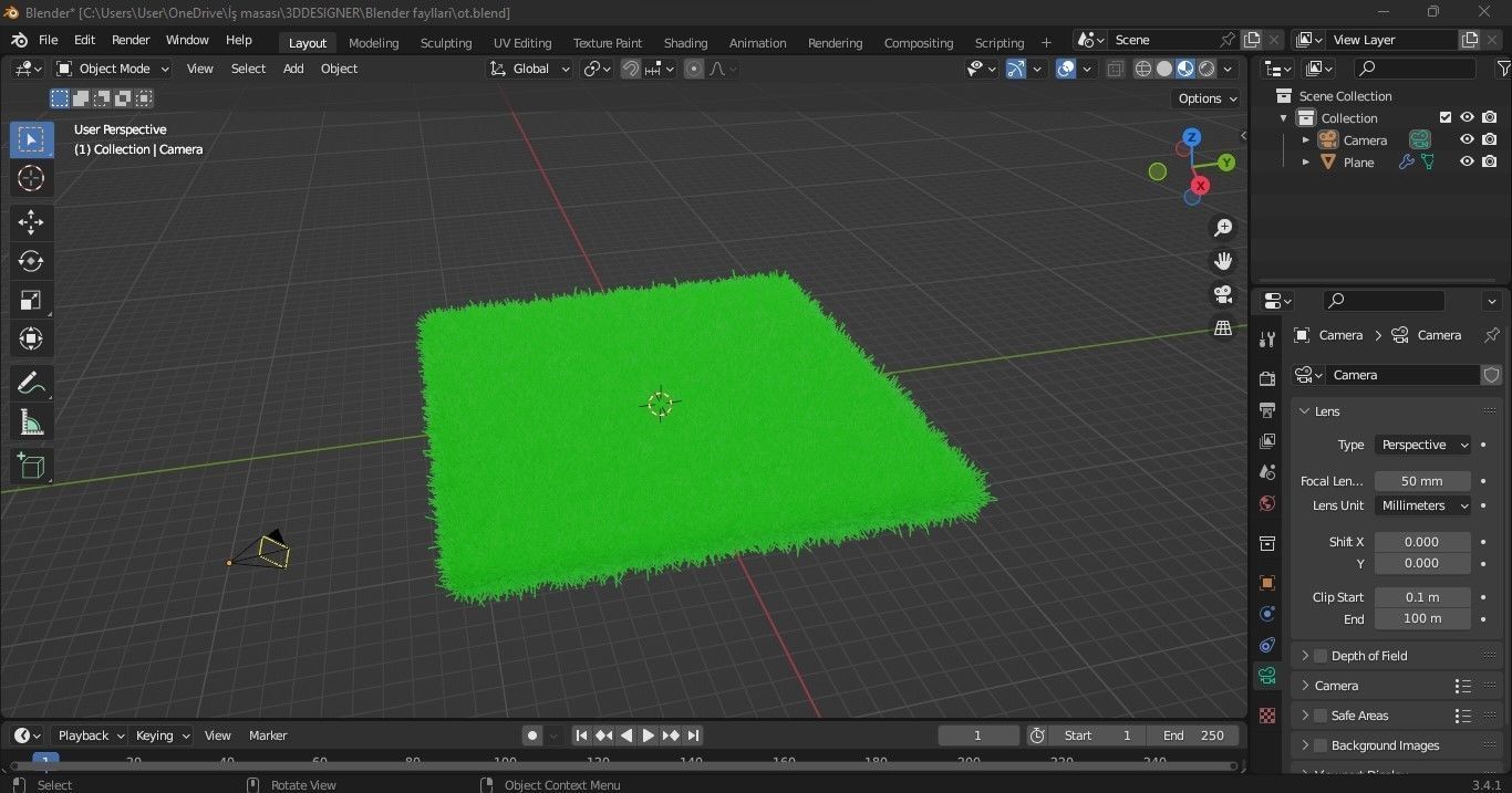 Lowpoly Grass Free low-poly 3D model_2