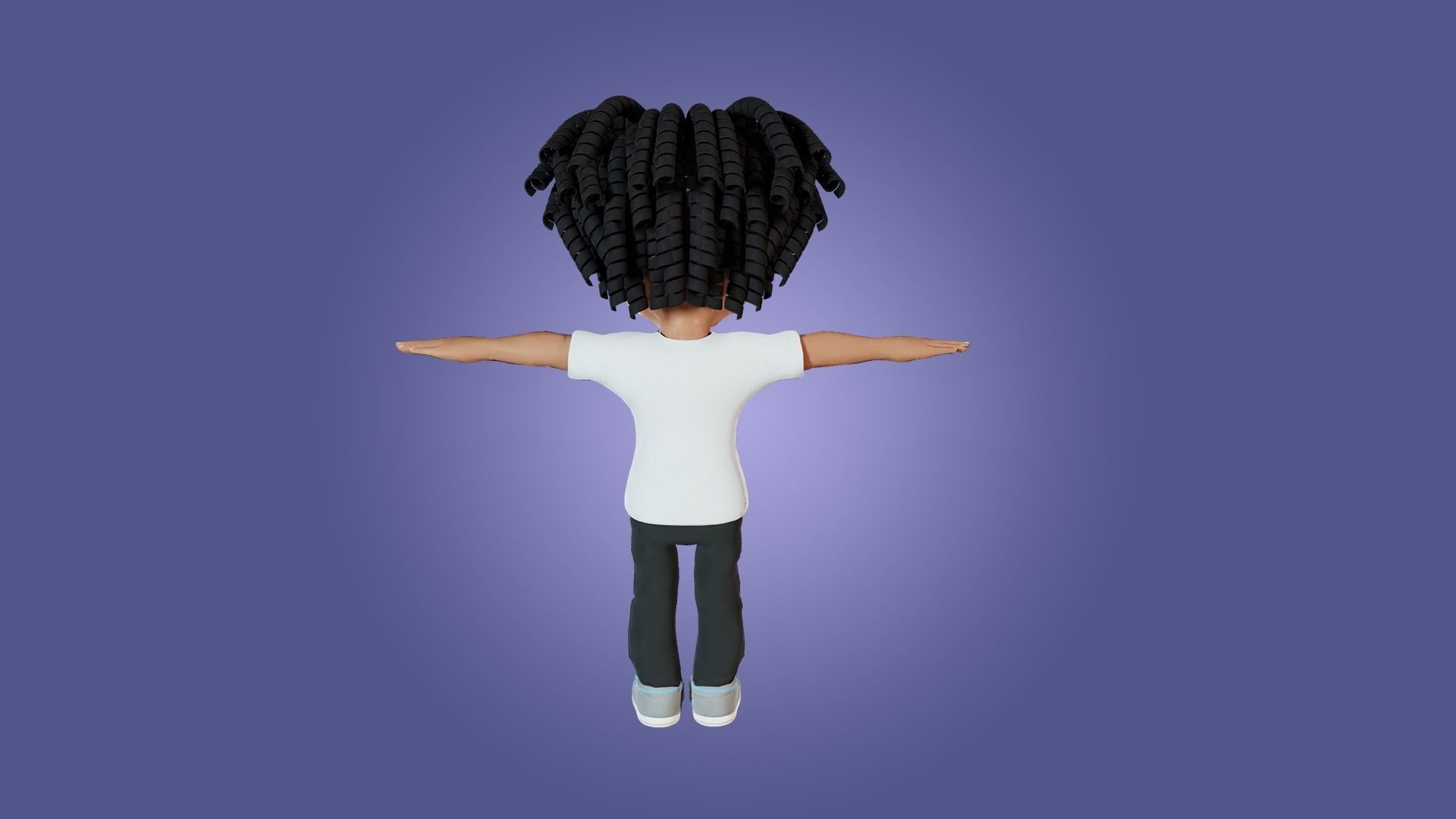 Little Black Boy  Low-poly 3D model_25