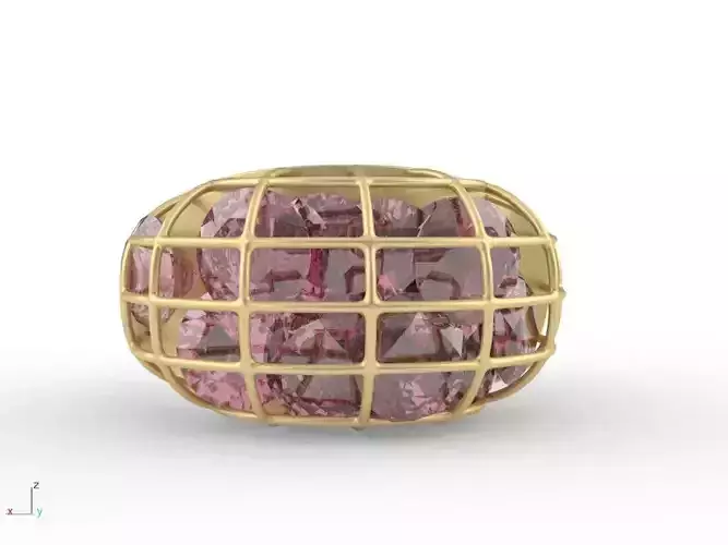 Diamonds in a Cage Ring Anello Gabbia 