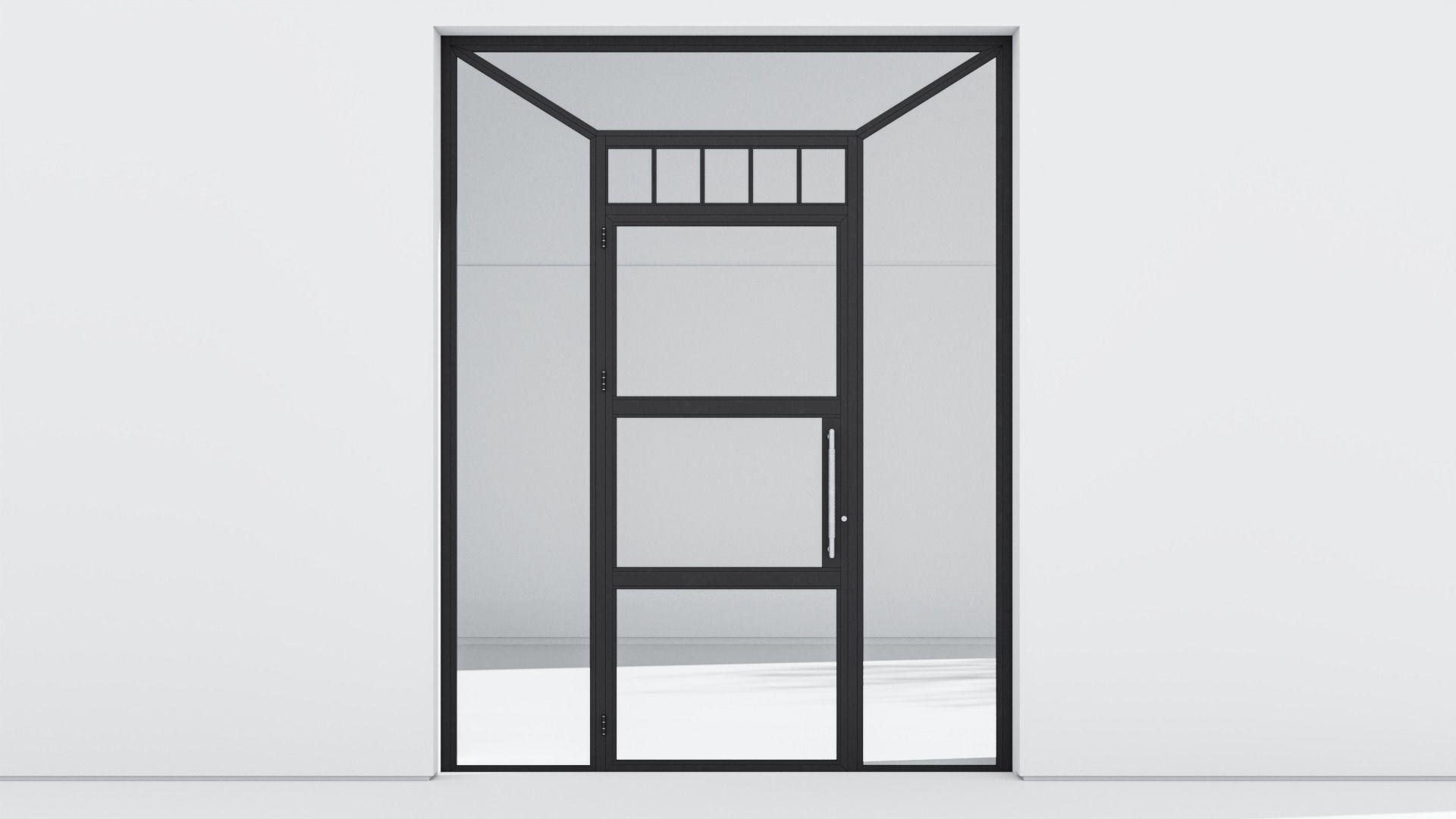 Aluminium door 309 3D model_3