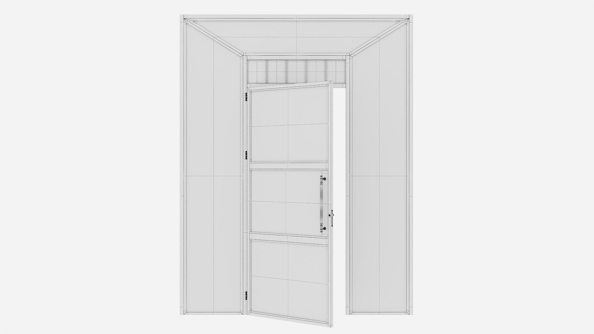 Aluminium door 309 3D model_5