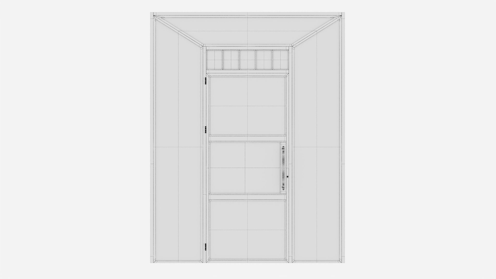 Aluminium door 309 3D model_6