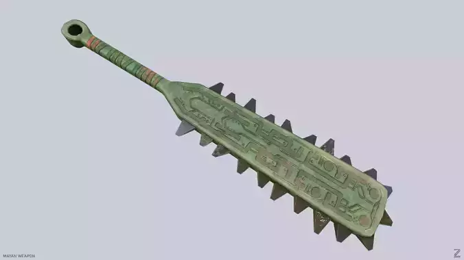 Mayan weapon Low-poly 3D model