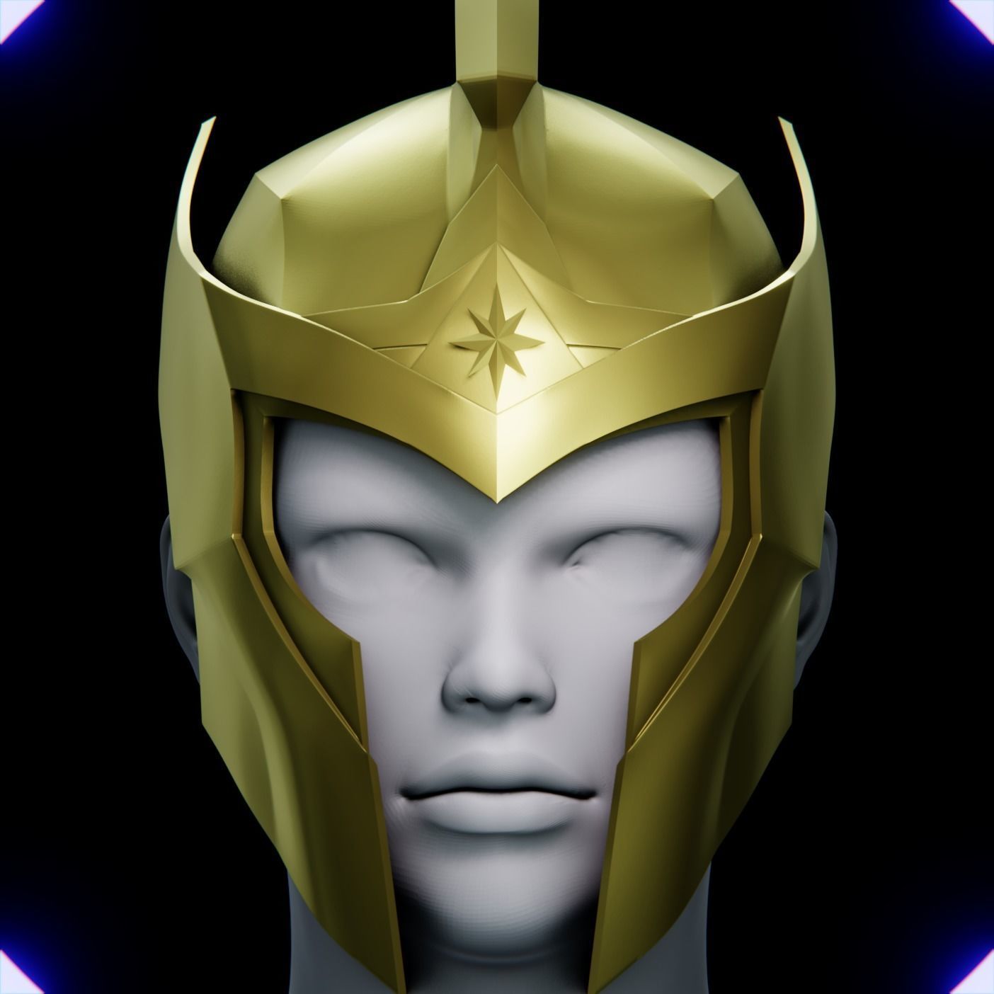 WONDER WOMAN SOLDIER HELMET V2 3D print model_4