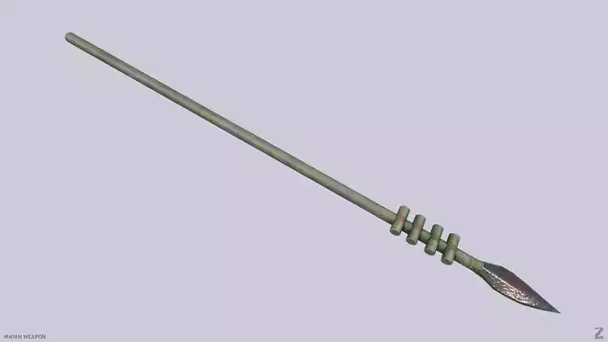 Mayan weapon Low-poly 3D model