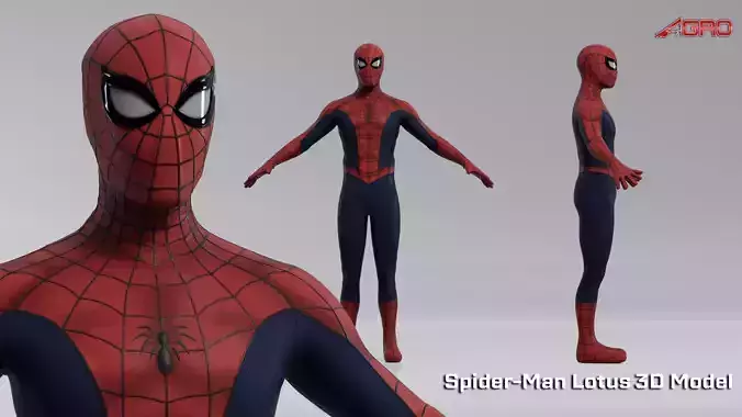 Spider-Man Lotus 3D Model Low-poly 3D model
