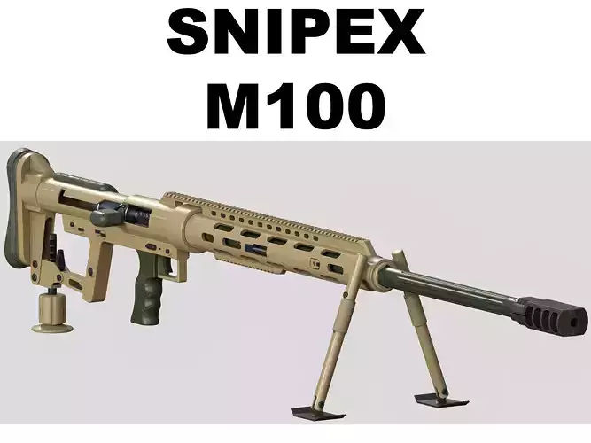 Snipex M100 - Replica -LOW POLY Low-poly 3D model