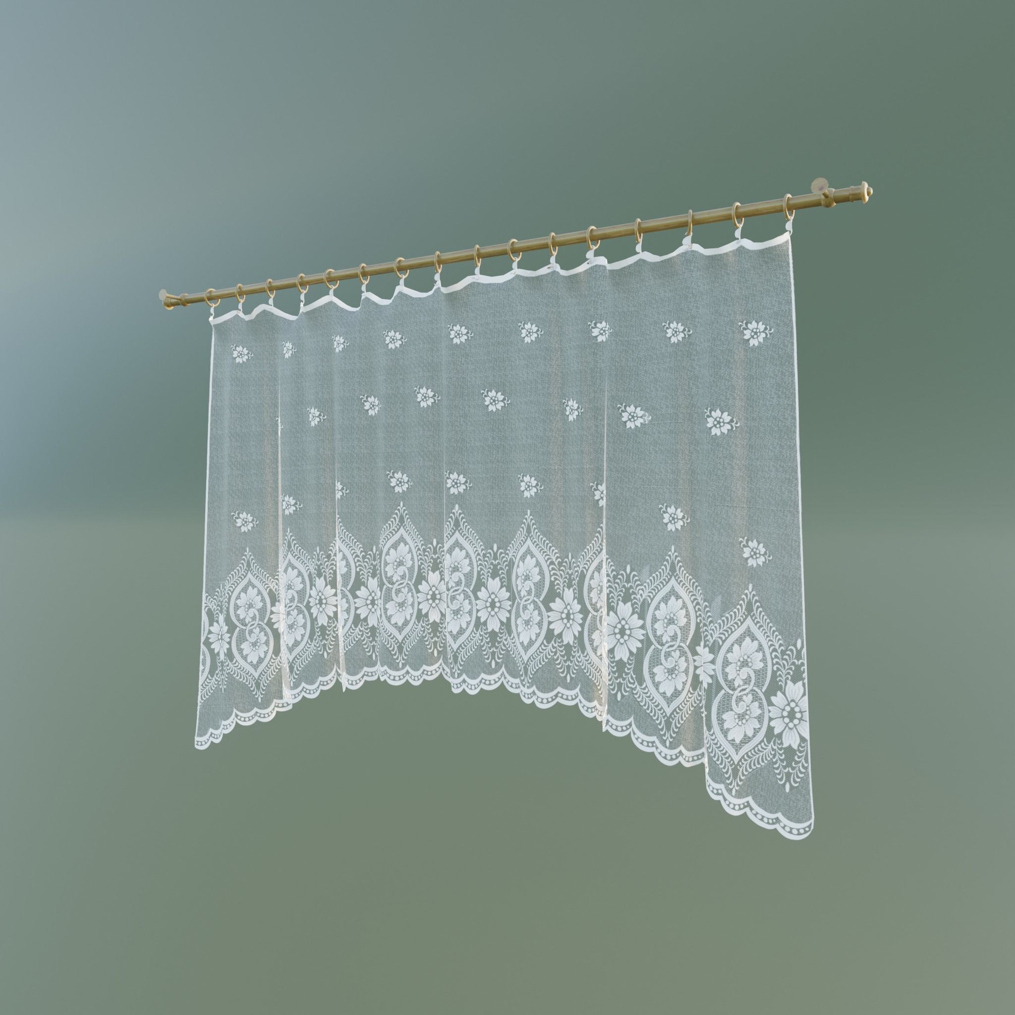 Curtain Low-poly 3D model_11