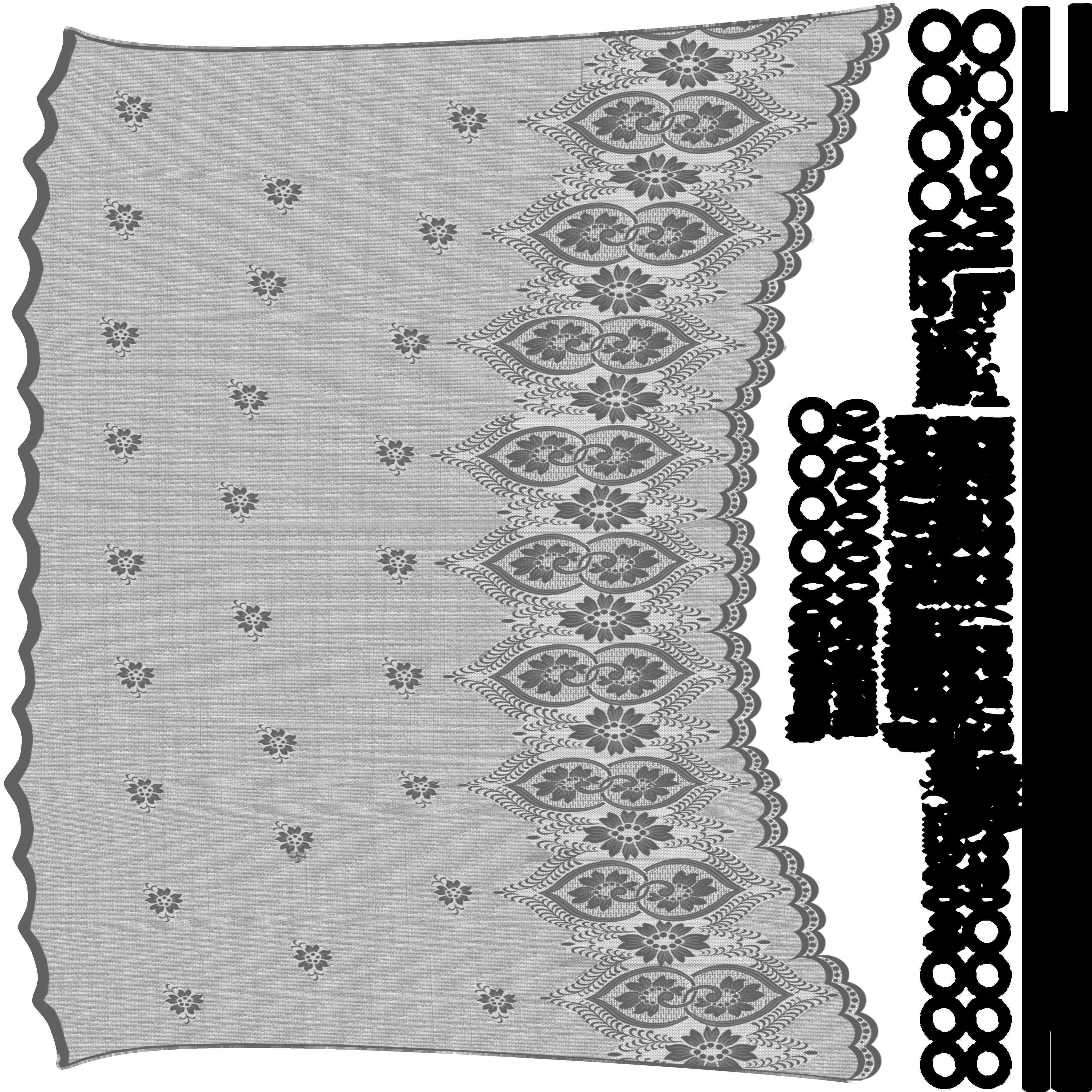 Curtain Low-poly 3D model_17