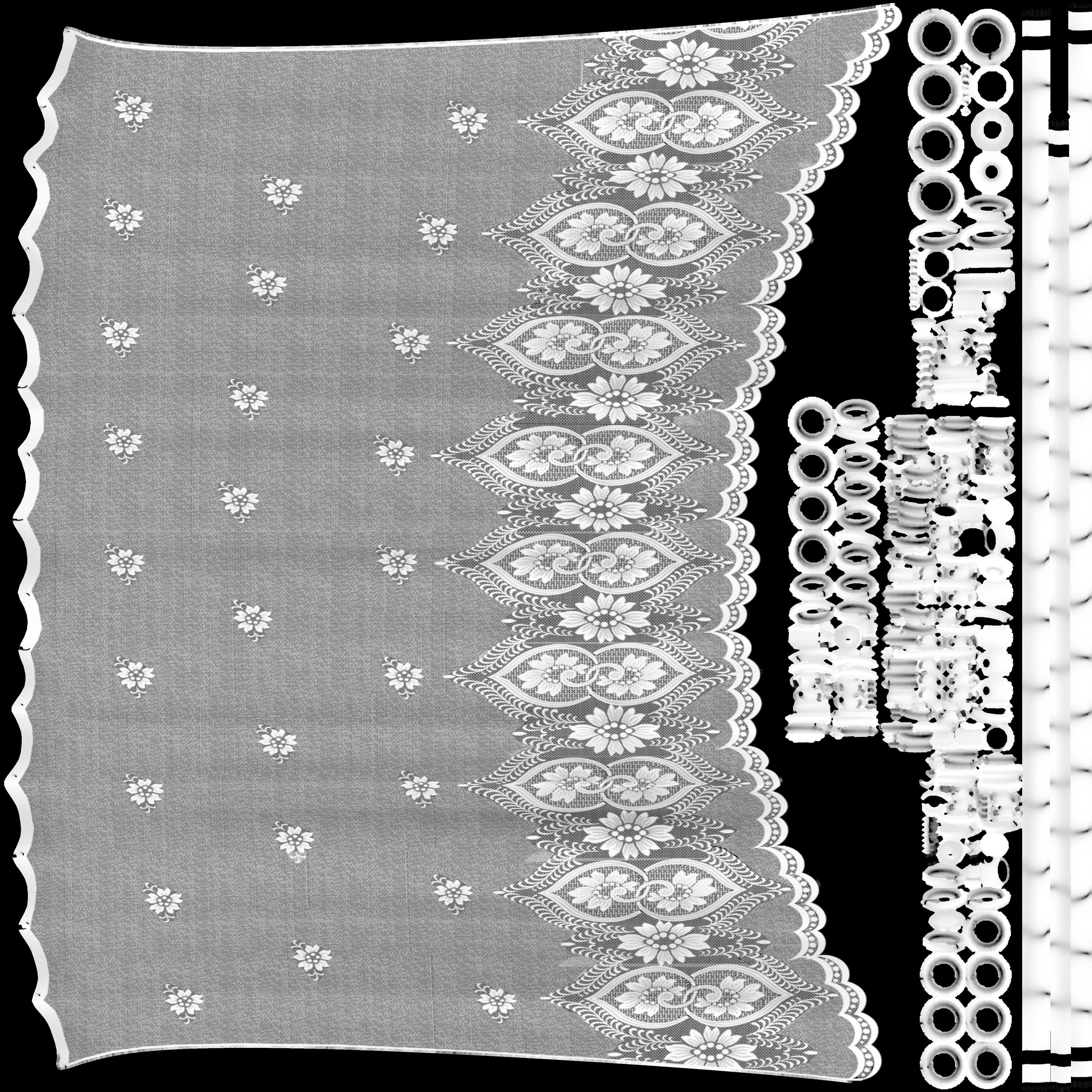 Curtain Low-poly 3D model_16