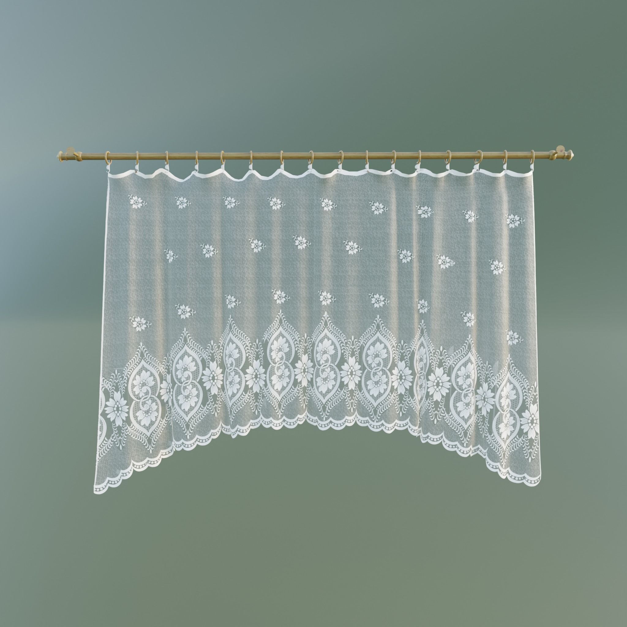 Curtain Low-poly 3D model_10