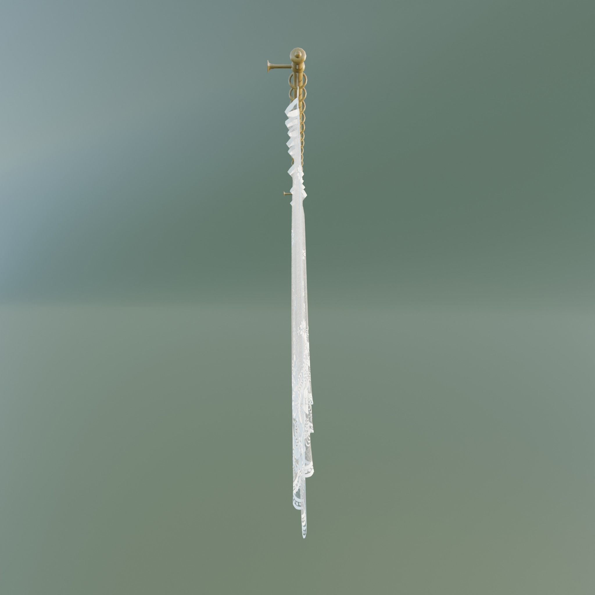 Curtain Low-poly 3D model_5