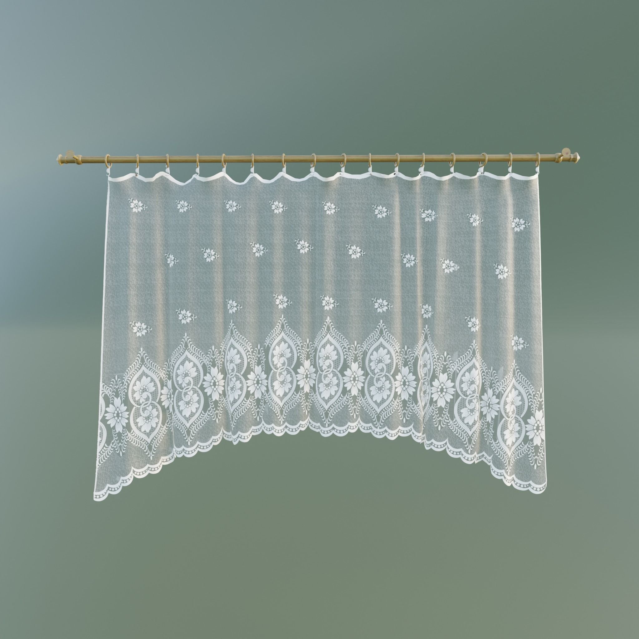Curtain Low-poly 3D model_8
