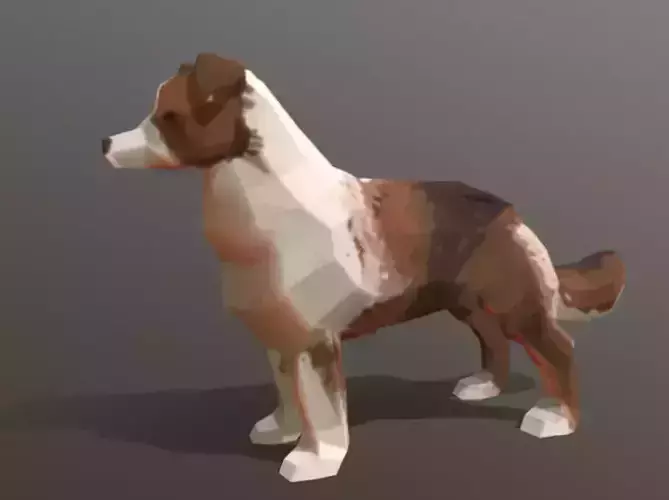 Low Poly Australian Shepherd