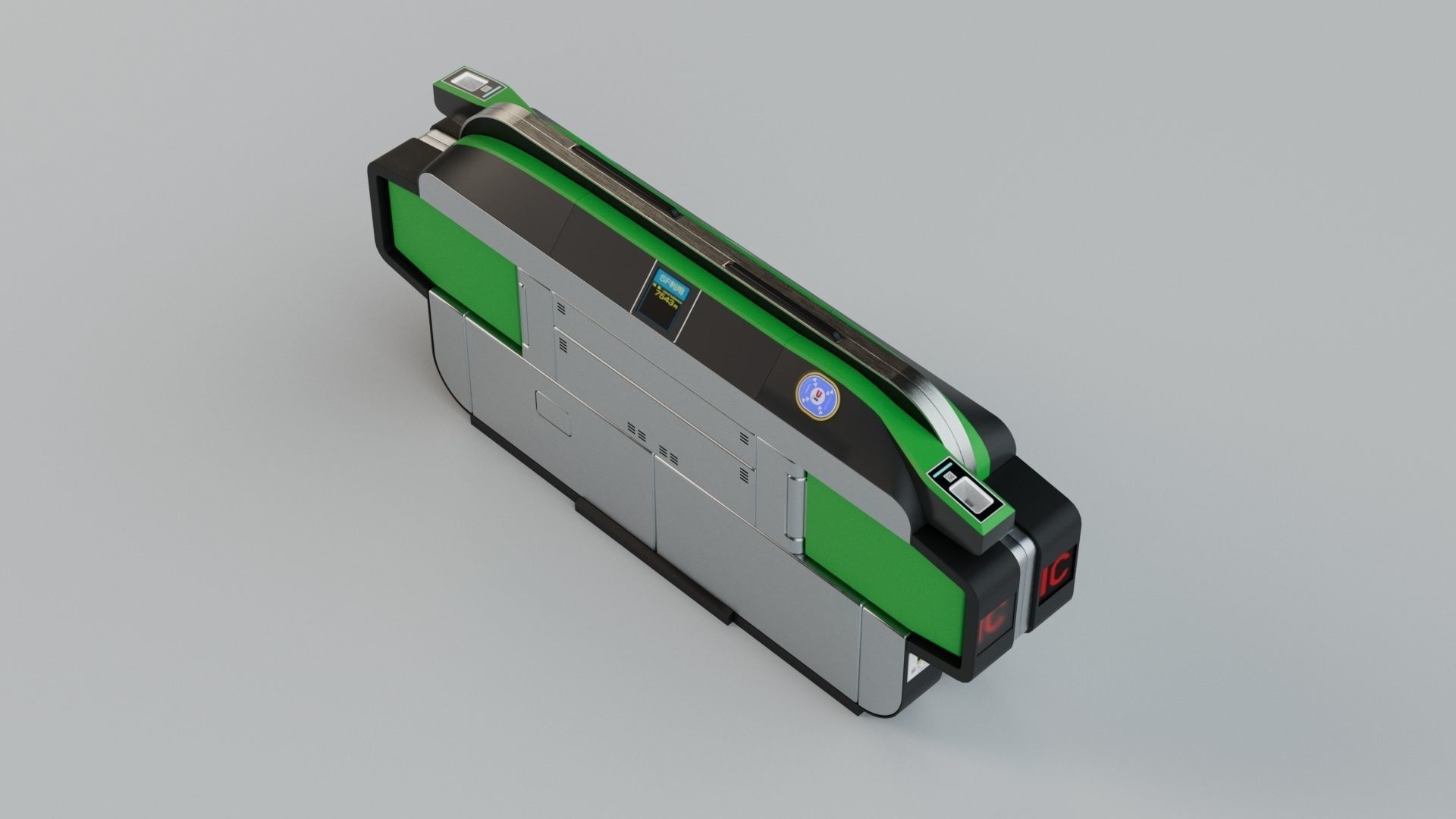 Japanese Railway station Entrance 3D model_22