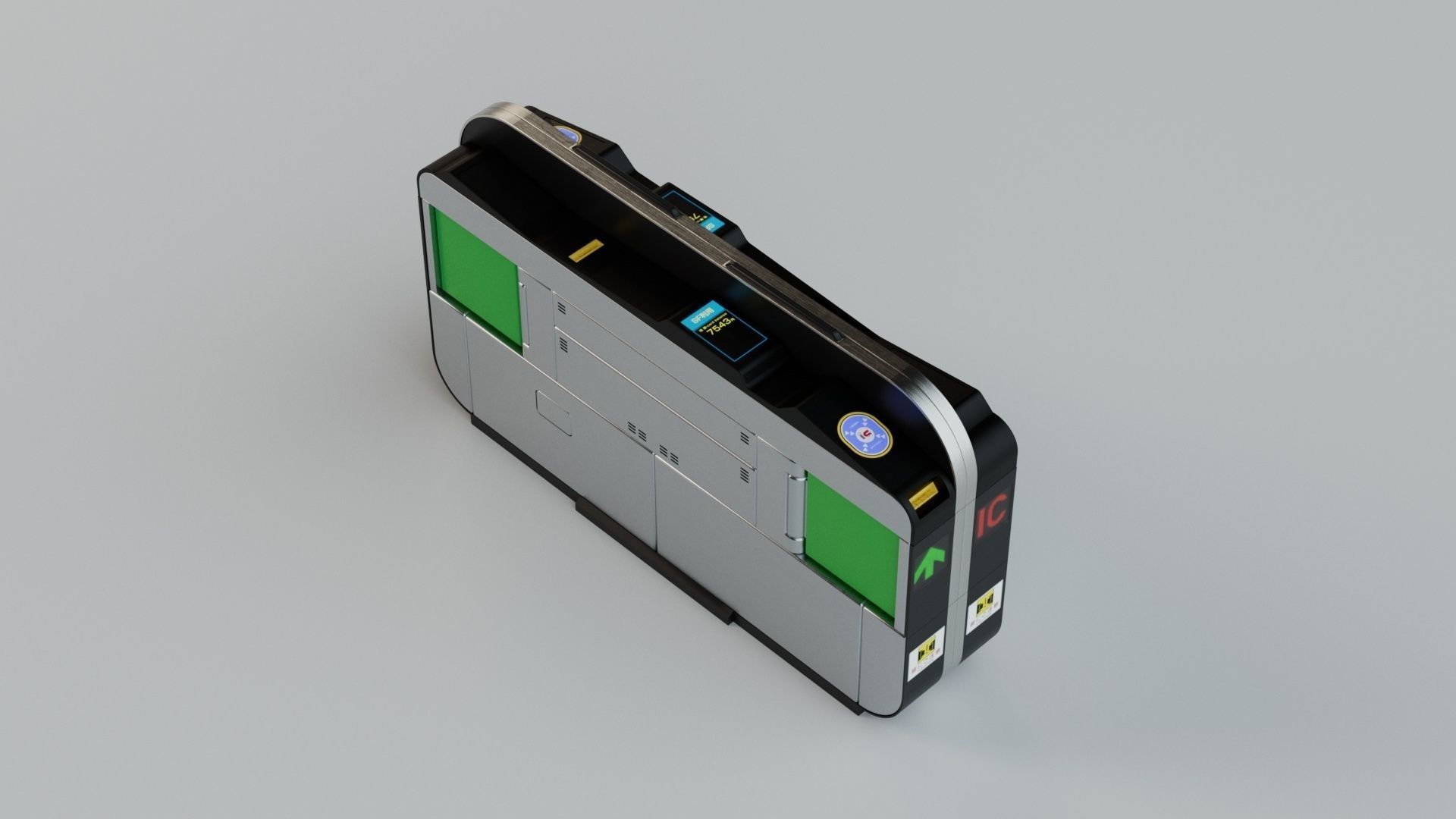 Japanese Railway station Entrance 3D model_18